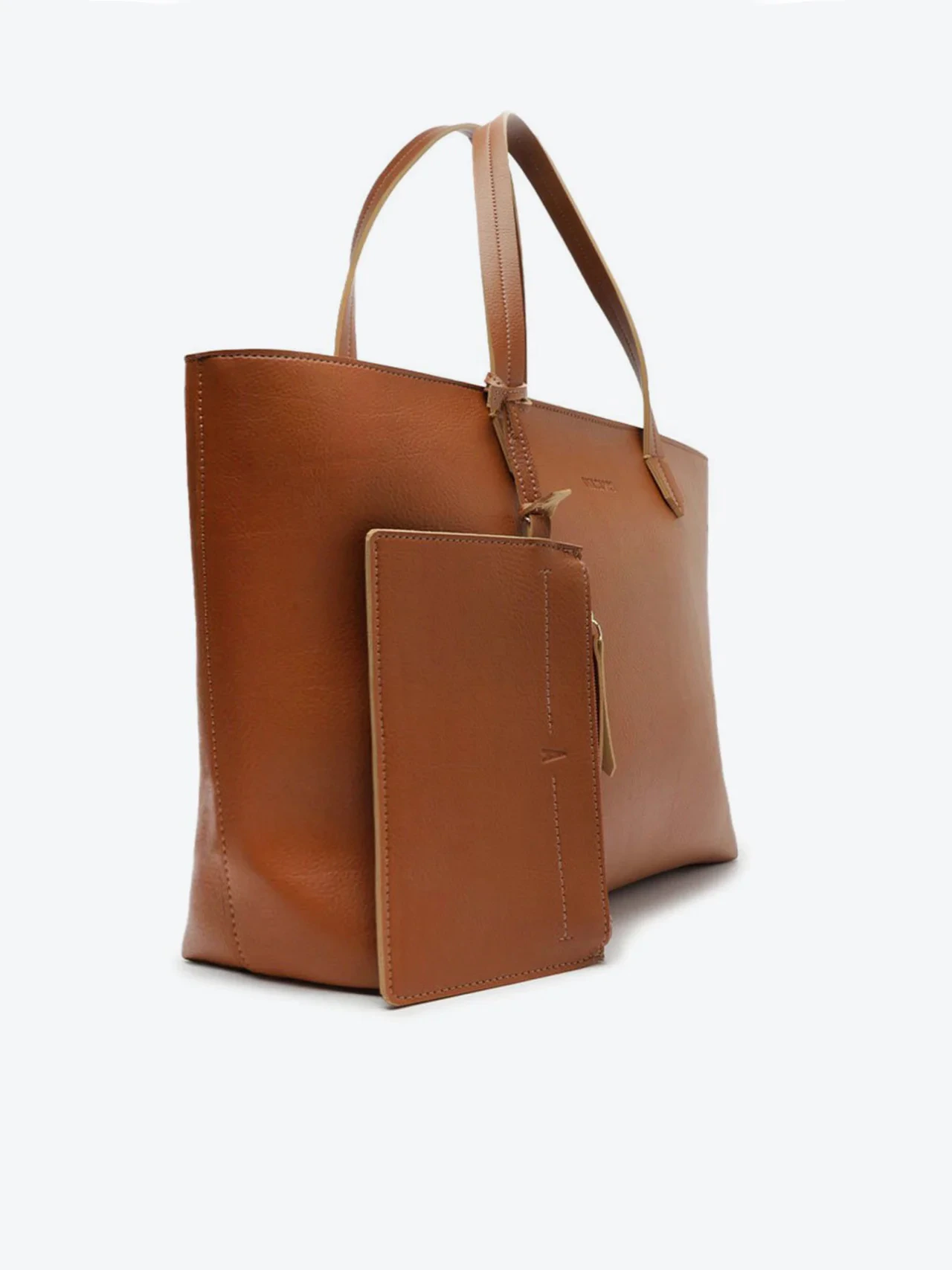 Bolsa Shopping Grande Com Pouch Marrom