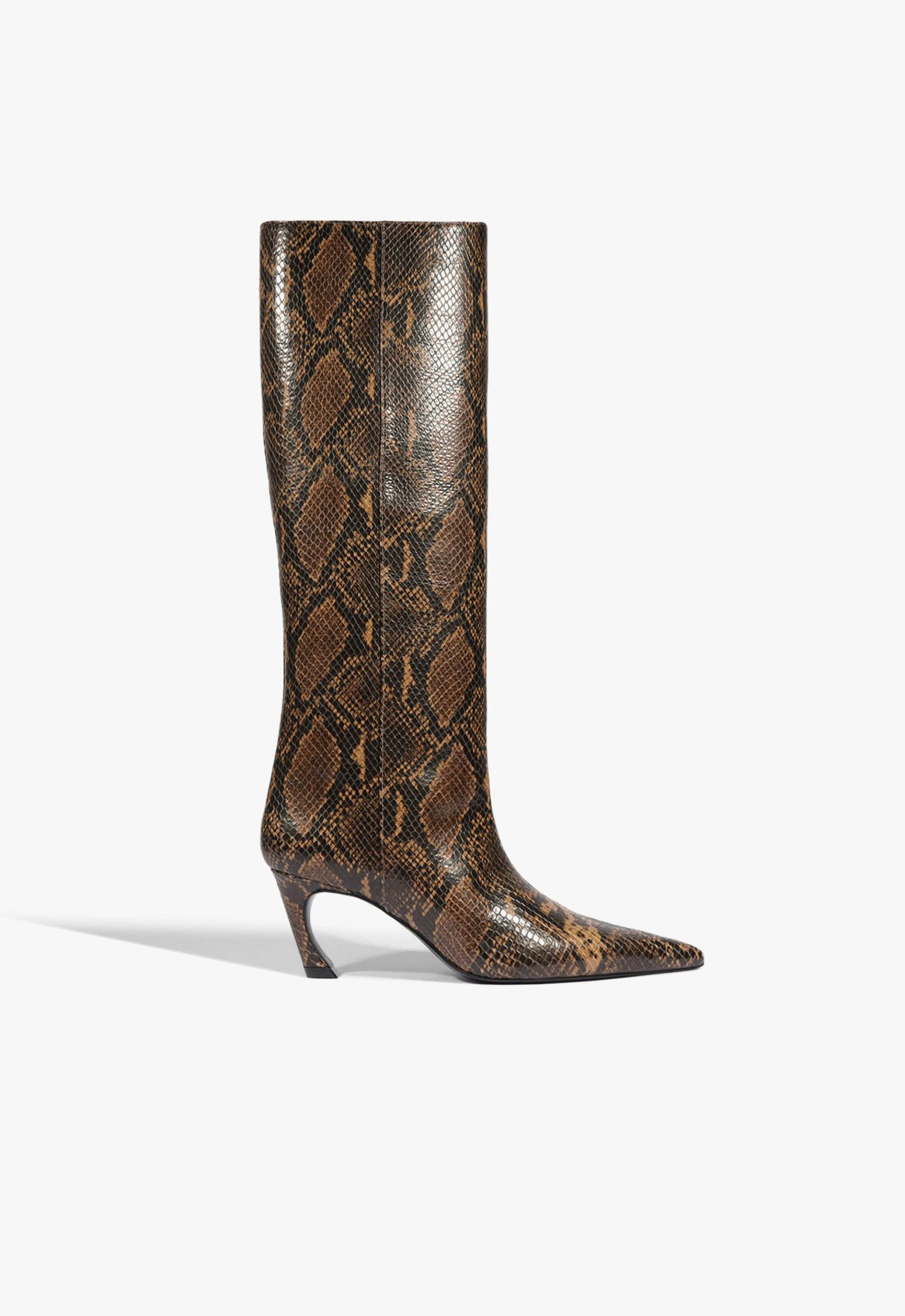 Bota Lexi Mid Couro Animal Print