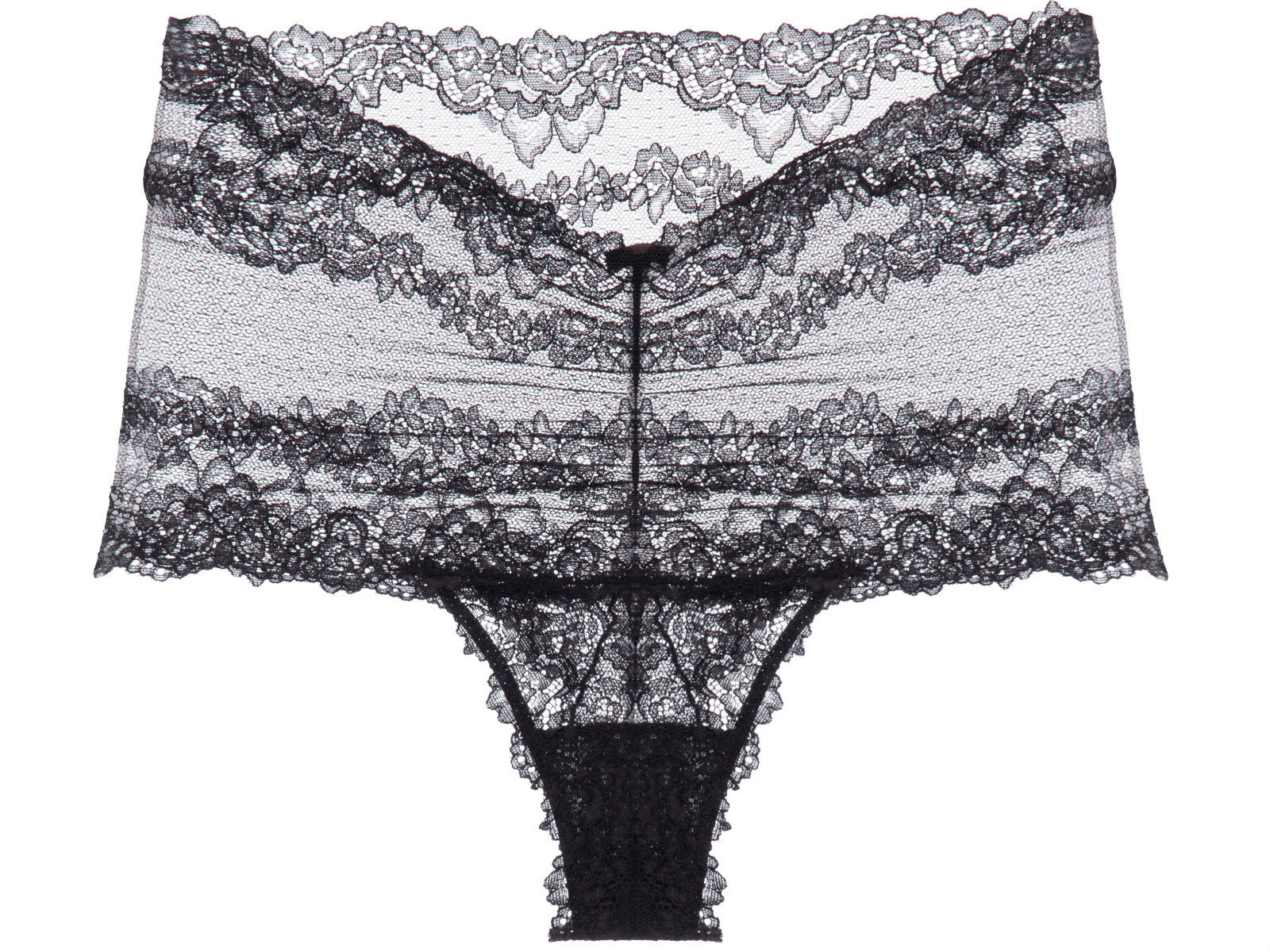 Calcinha Hot Pant Renda Signature Première Preto