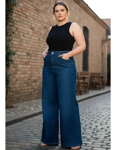 Calça Wide Leg Pantalona Plus Size 46 Ao 60