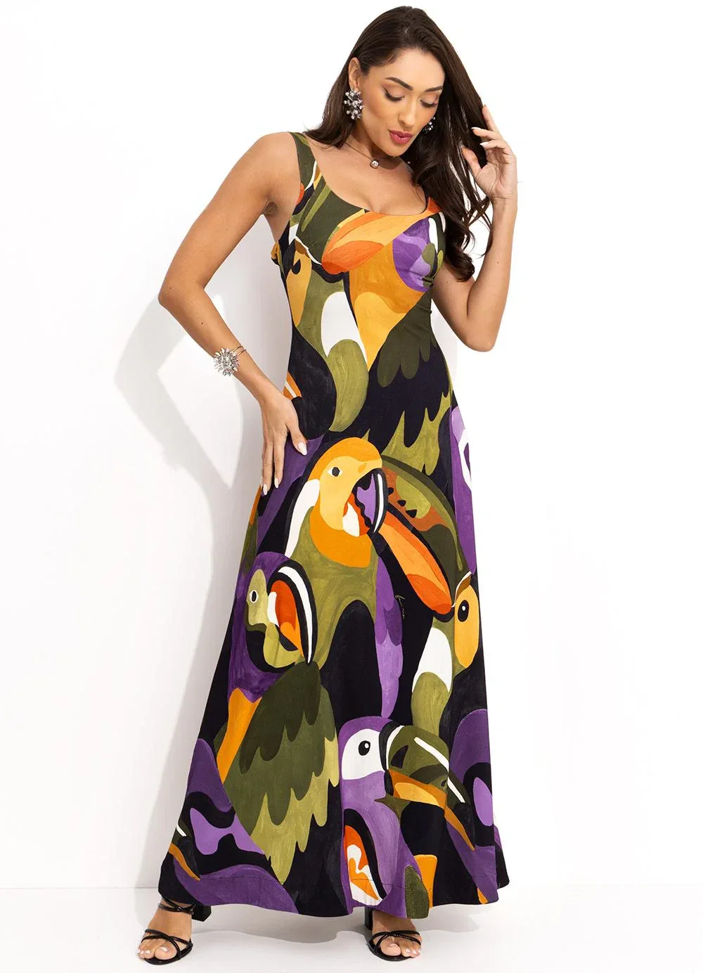 Farm - Vestido Languido Voo Doce Preto