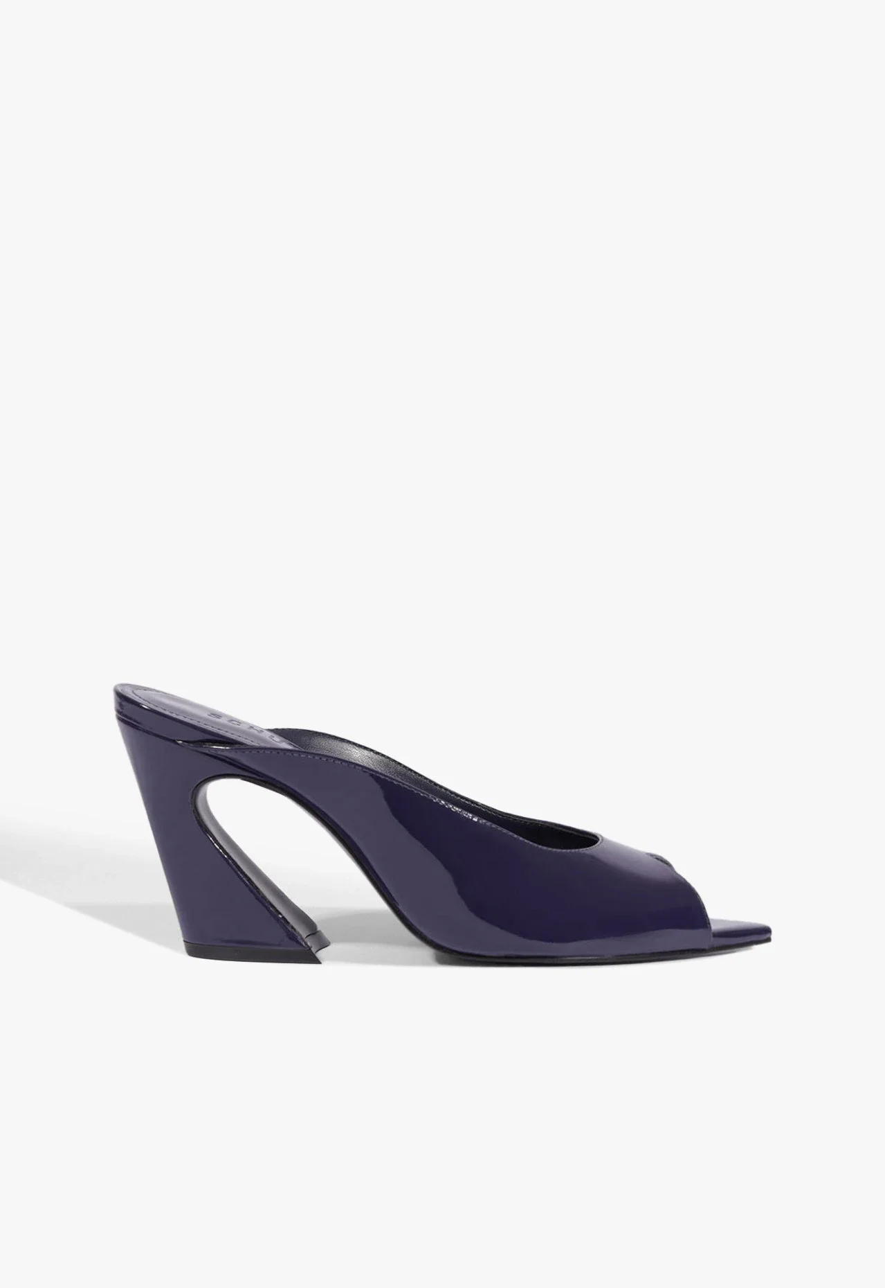 Mule Lexi Block Couro Azul