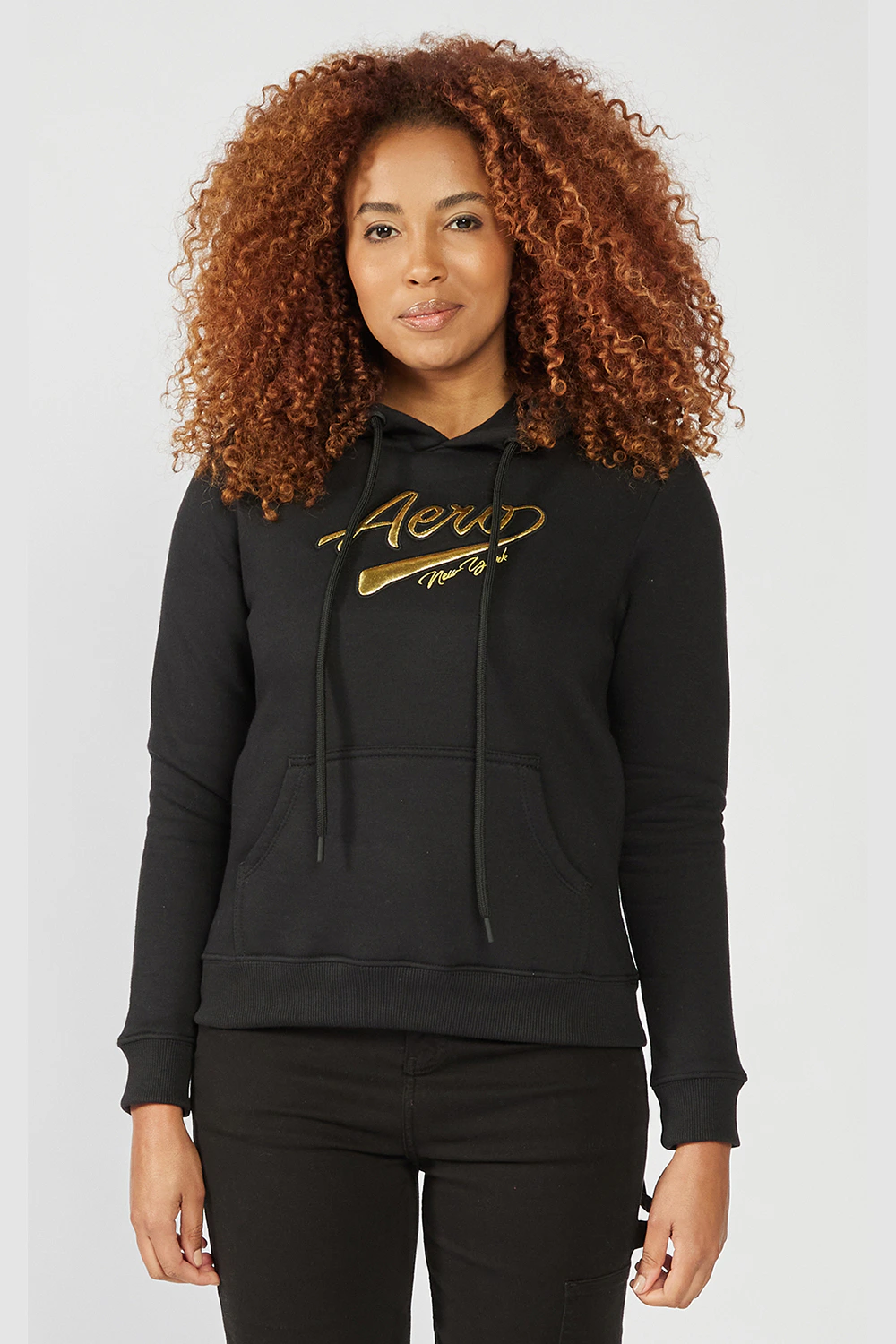 Blusa Moletom Feminina Fechada Night Aeropostale - Preto