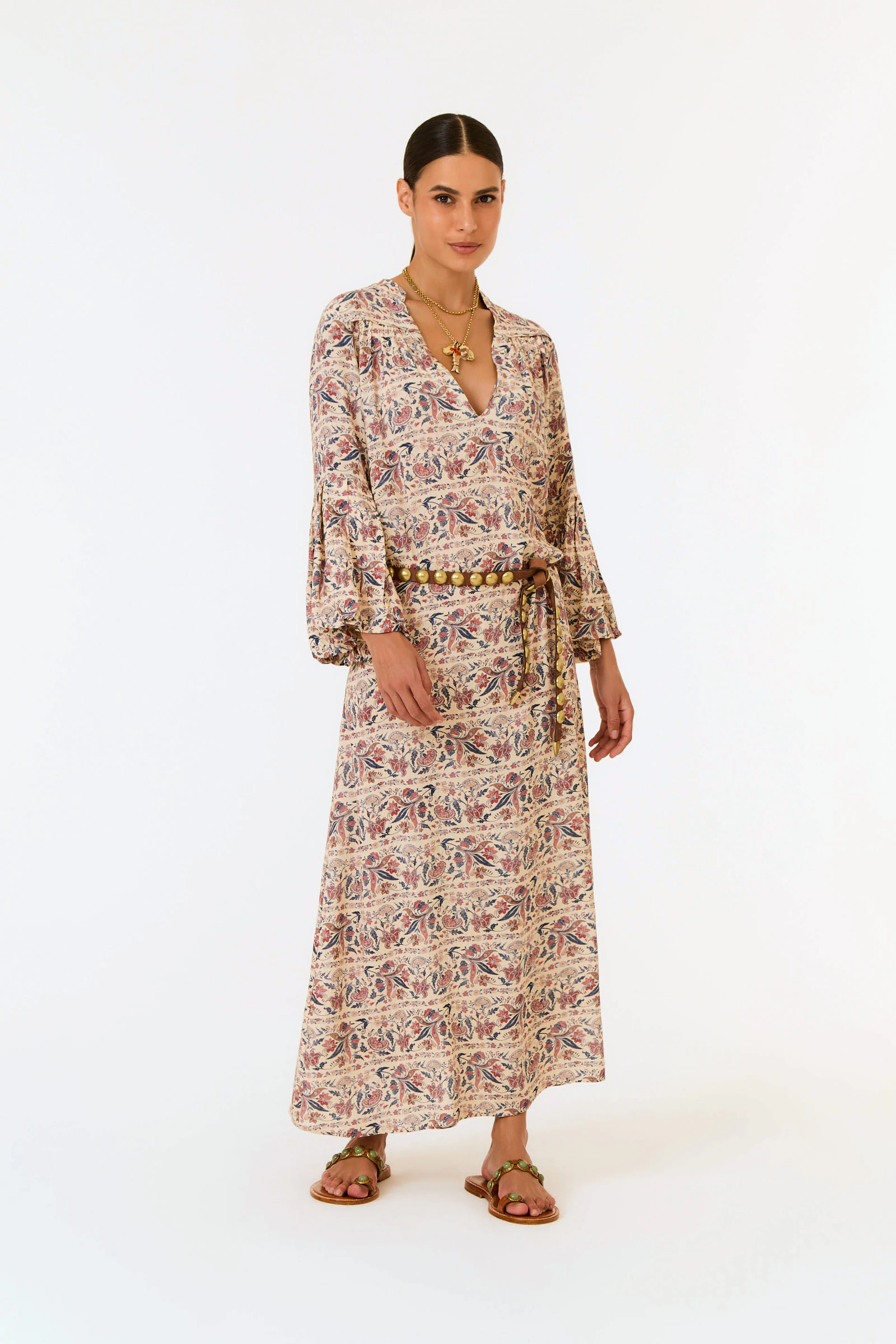 Vestido Midi Estampa Bloom