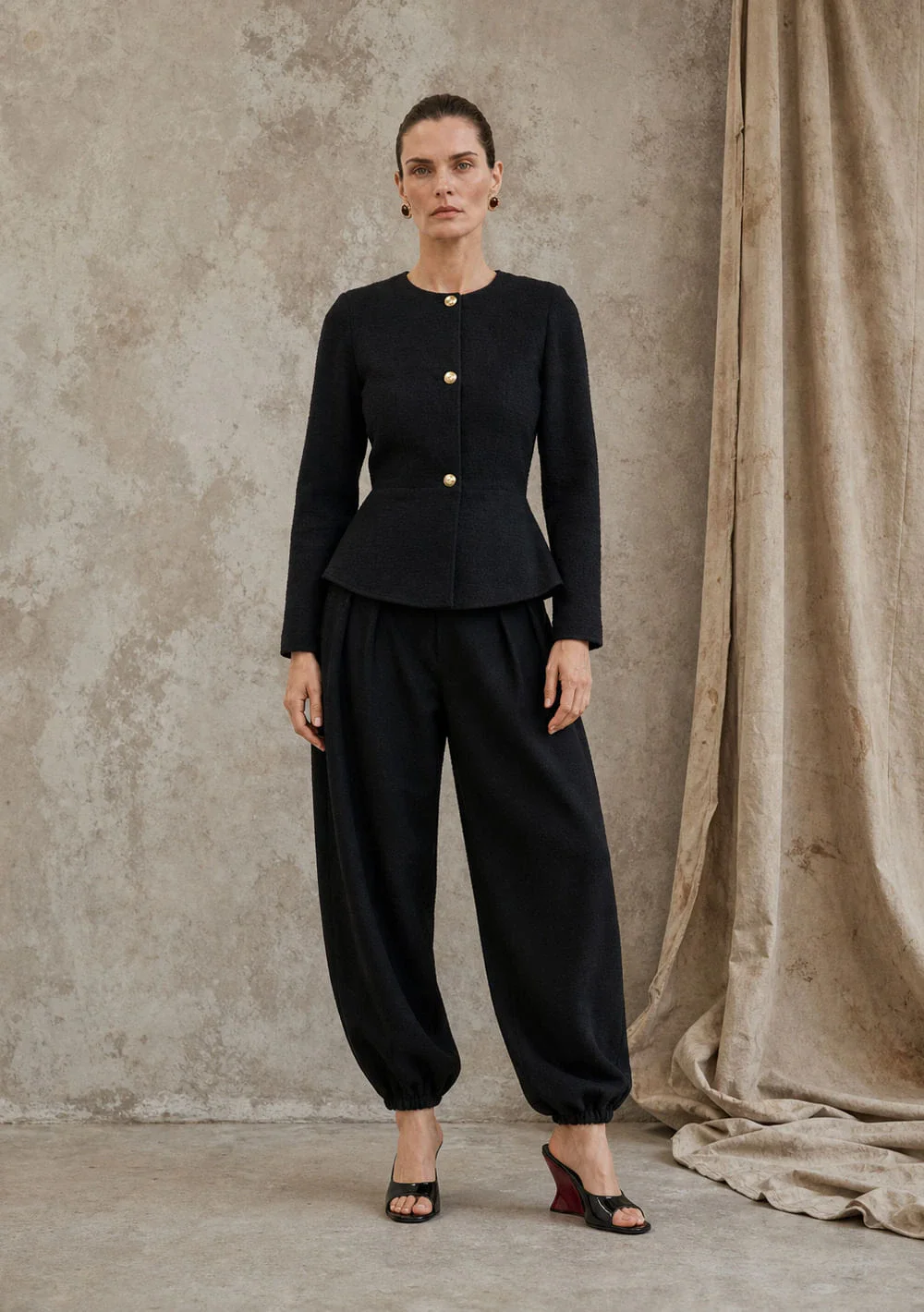 Blazer Ajustado Colours Preto