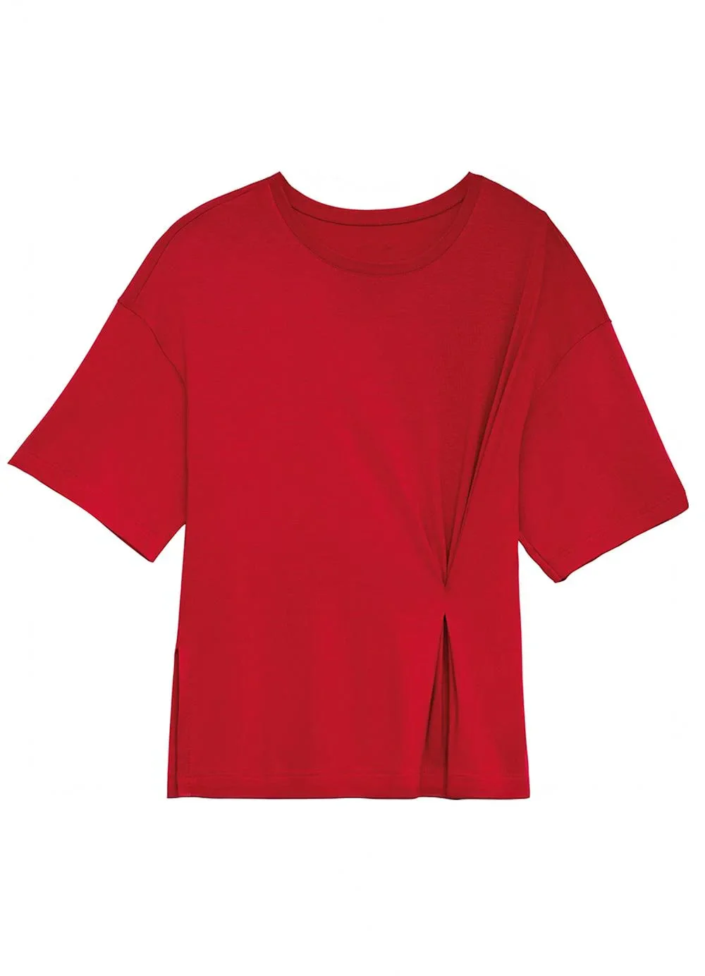 Enfim - Blusa Ampla com Franzido Vermelho