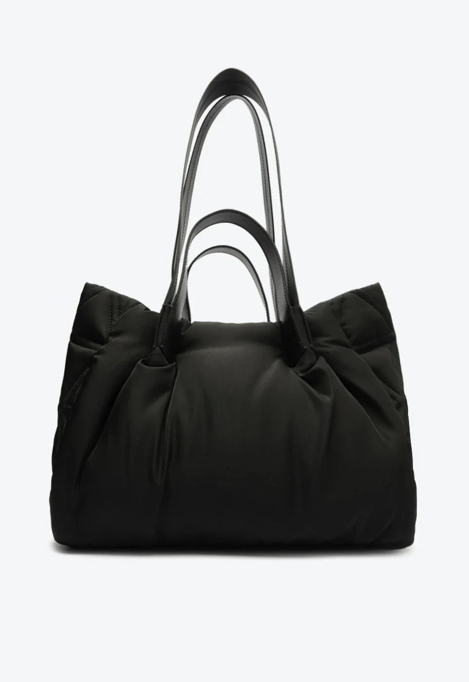 Bolsa Shopping Nylon e Matelassê Preta