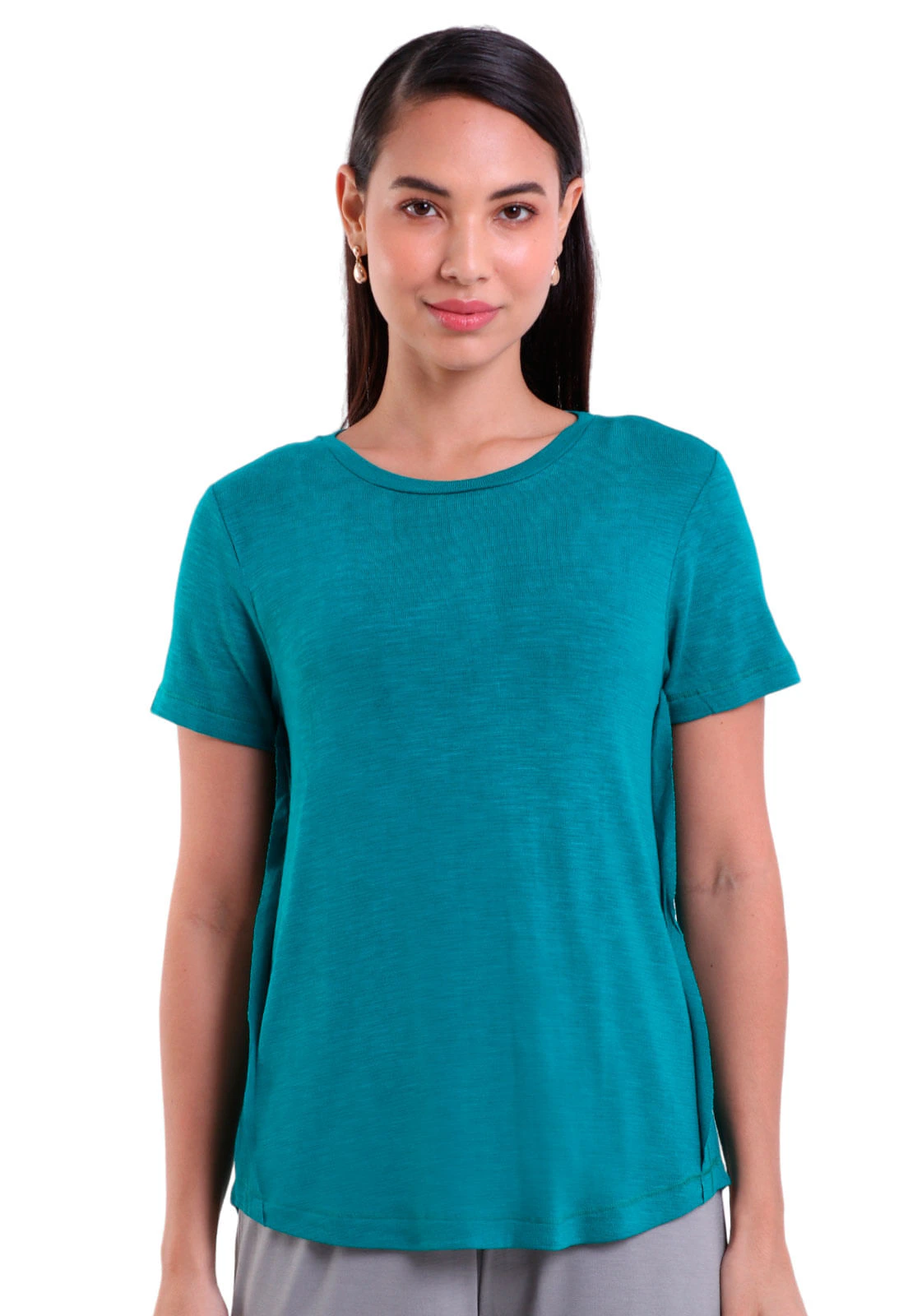 Blusa Mullet Feminina Manga Curta