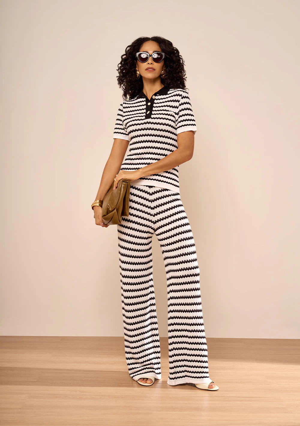 Calca Tricot Pantalona Azaleia Branco
