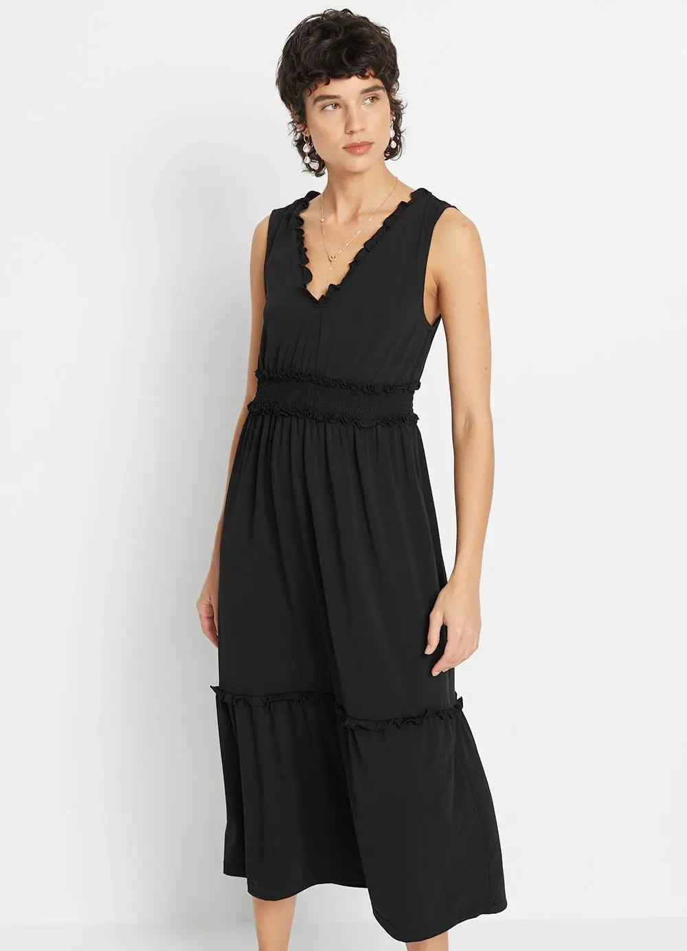 bonprix - Vestido Preto em Malha Fria