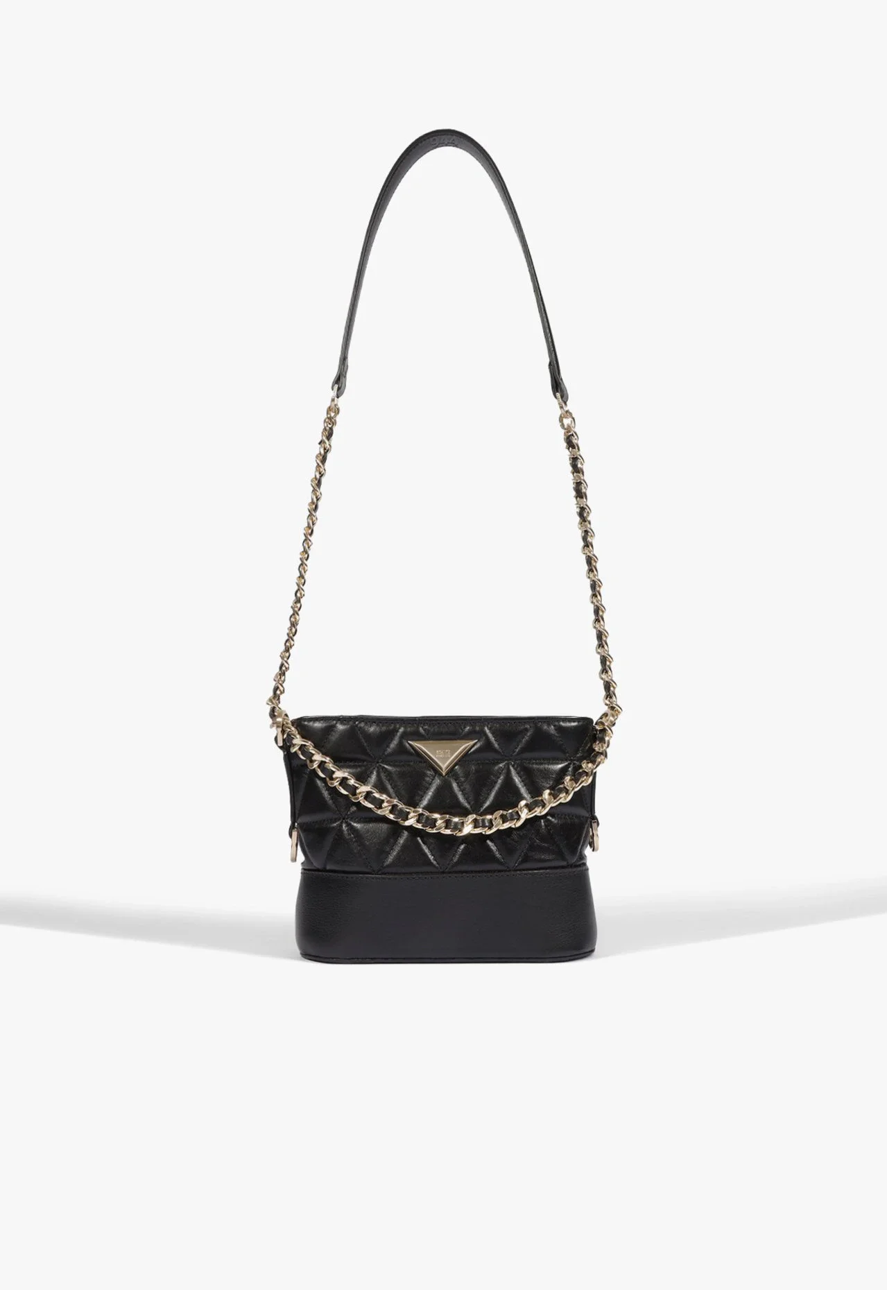 Bolsa Tiracolo Mini Hobo 944 Couro Preta