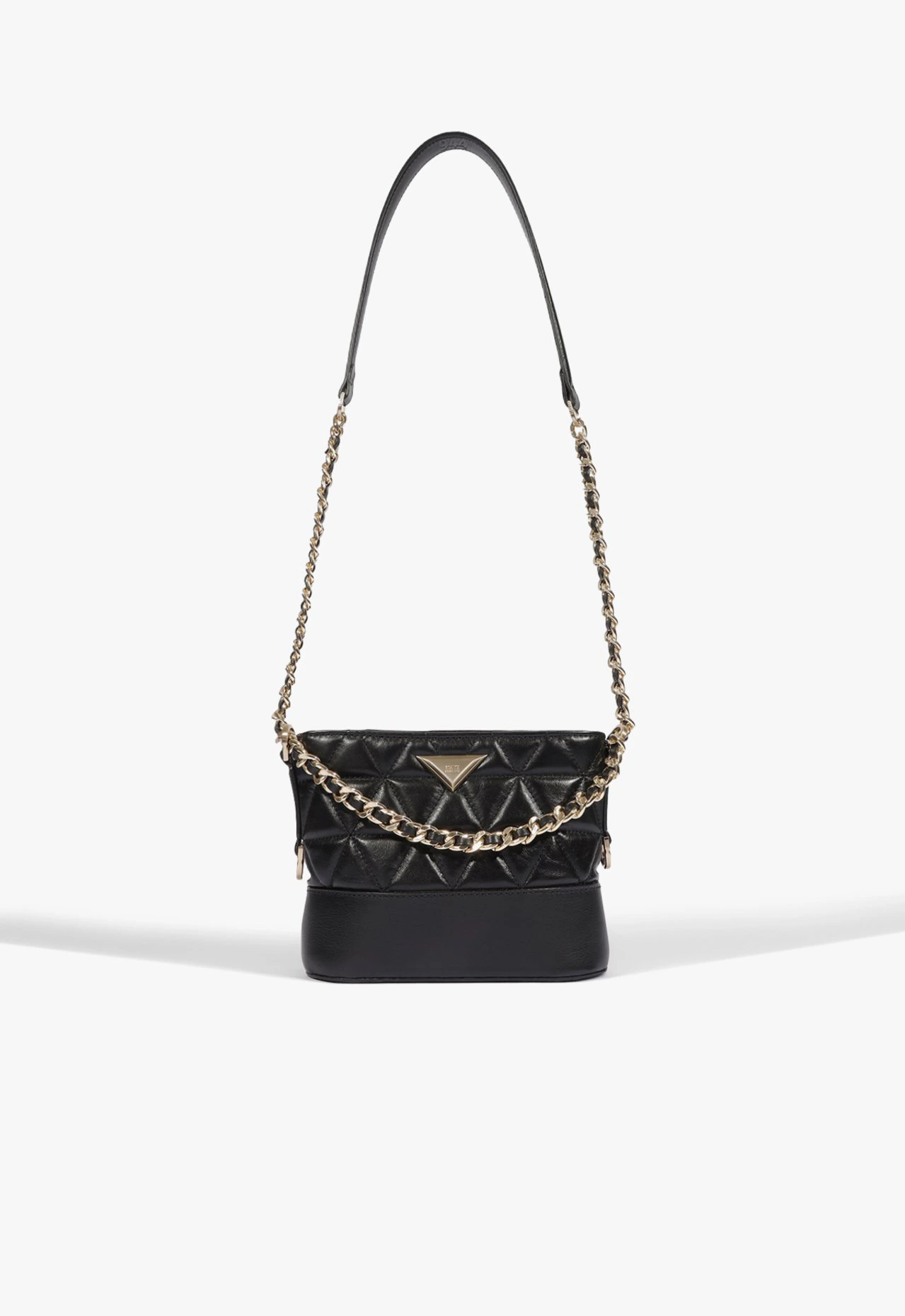 Bolsa Tiracolo Mini Hobo 944 Couro Preta