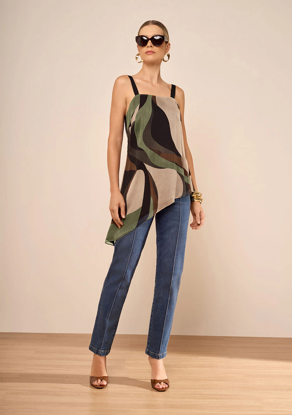 Calca Jeans Mom Campestre Azul