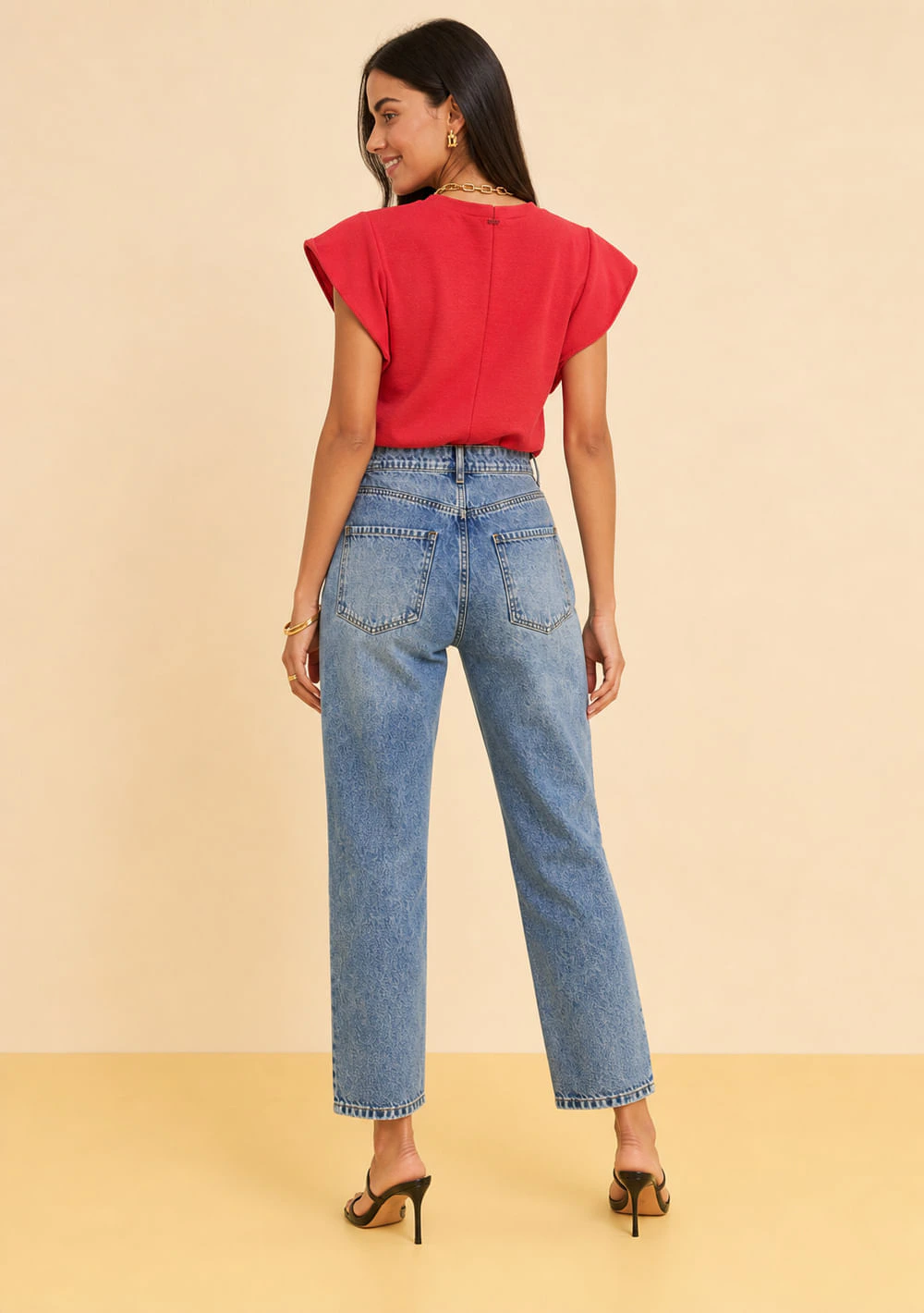 Calça Zinco Mom Alta Azul