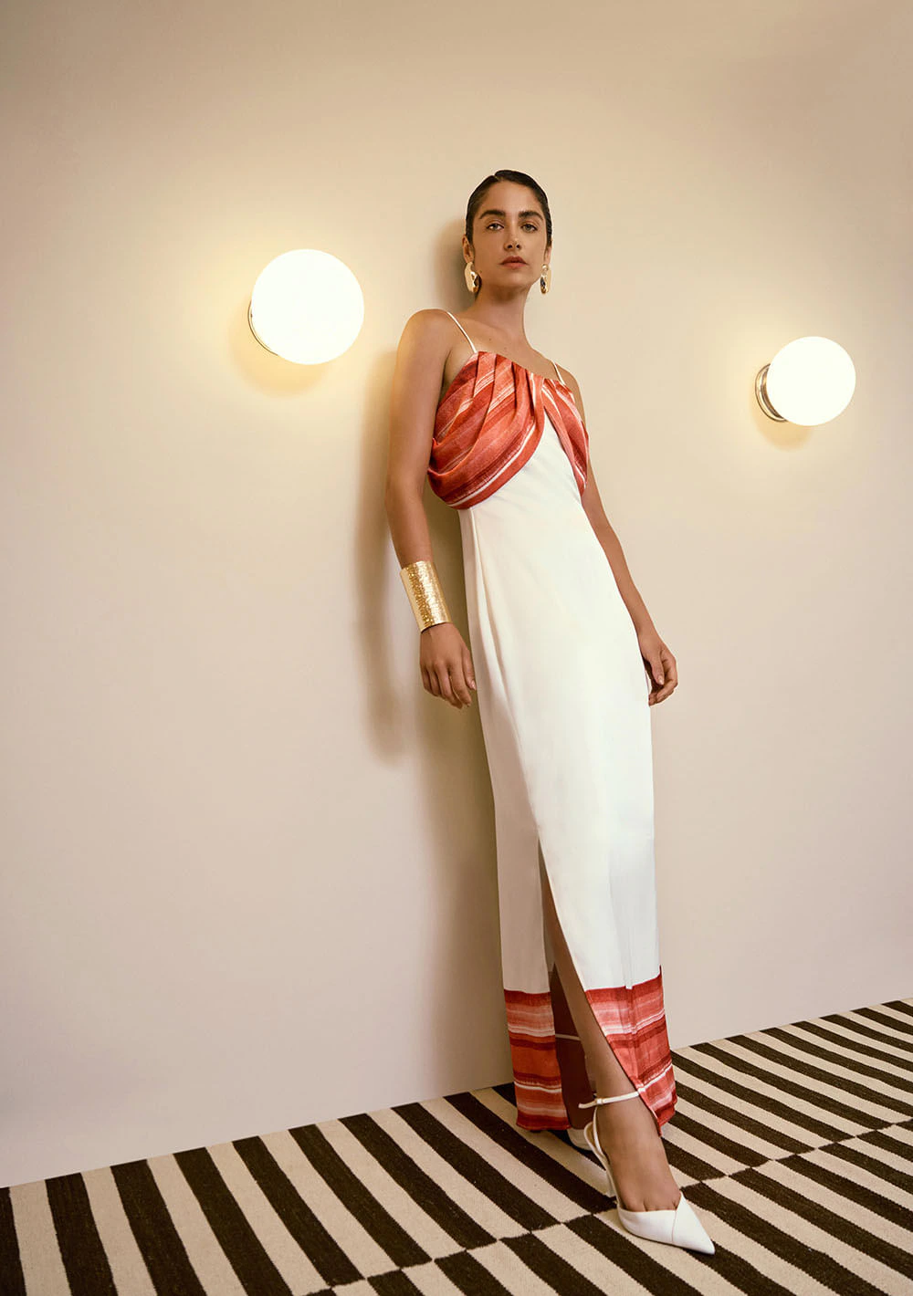 Vestido Longo de Alças Penello Vermelho