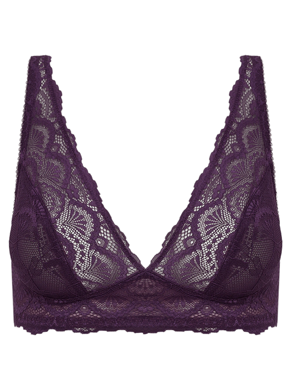 Sutiã Triângulo Renda Shiny Love Roxo Plum Purple