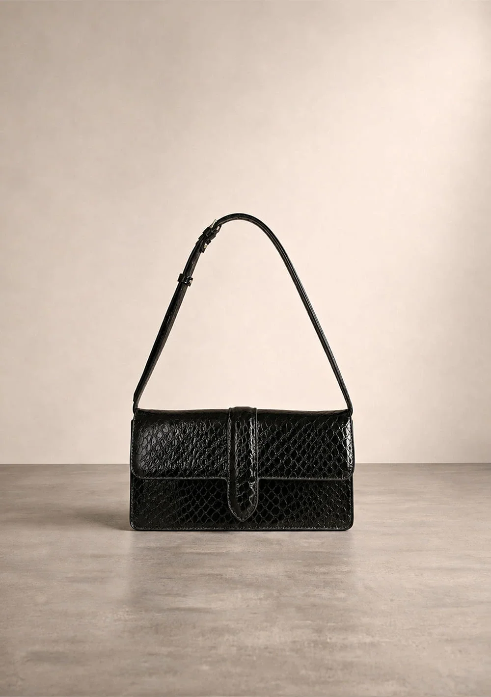 Bolsa Baguette Camille Preto