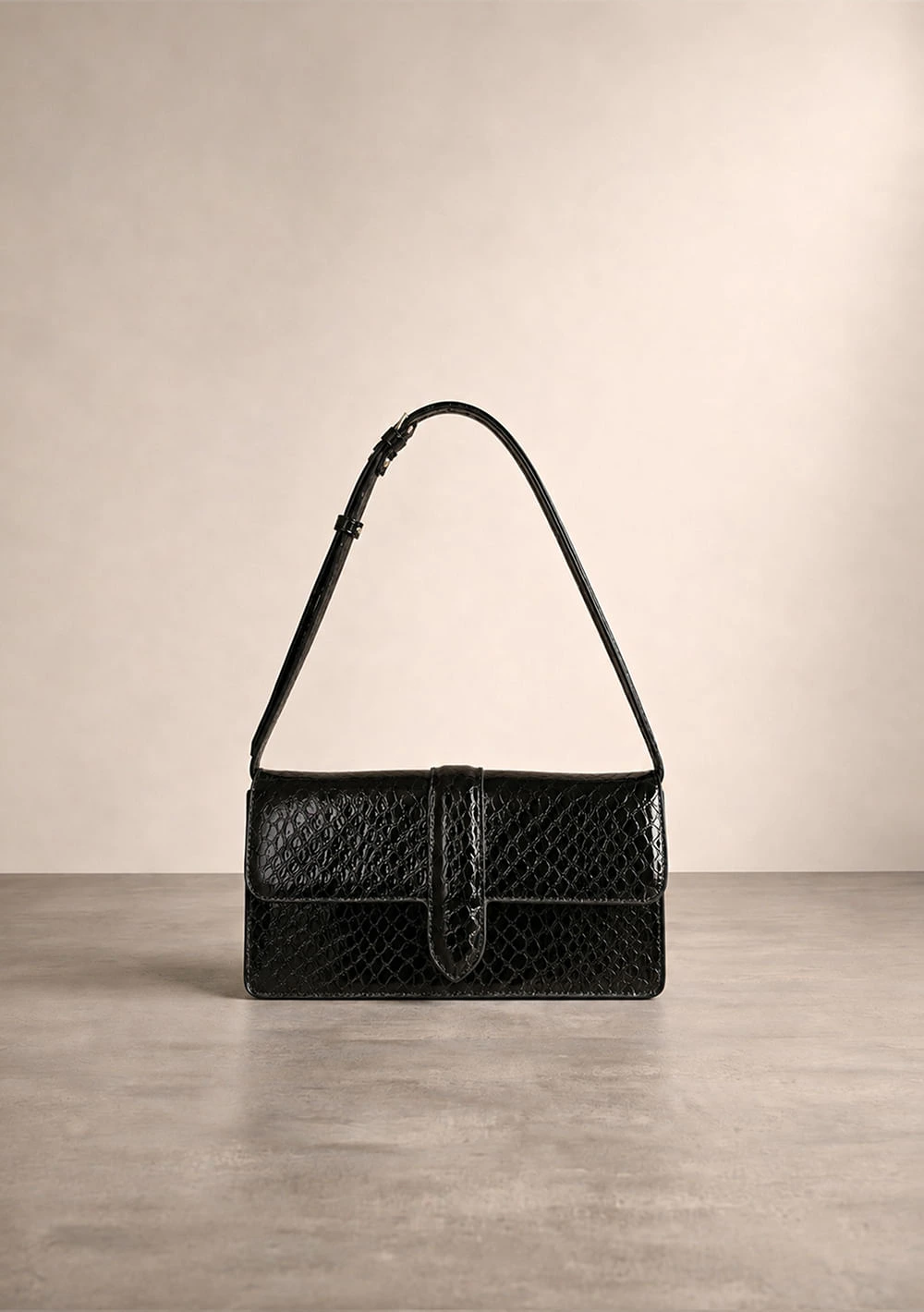 Bolsa Baguette Camille Preto