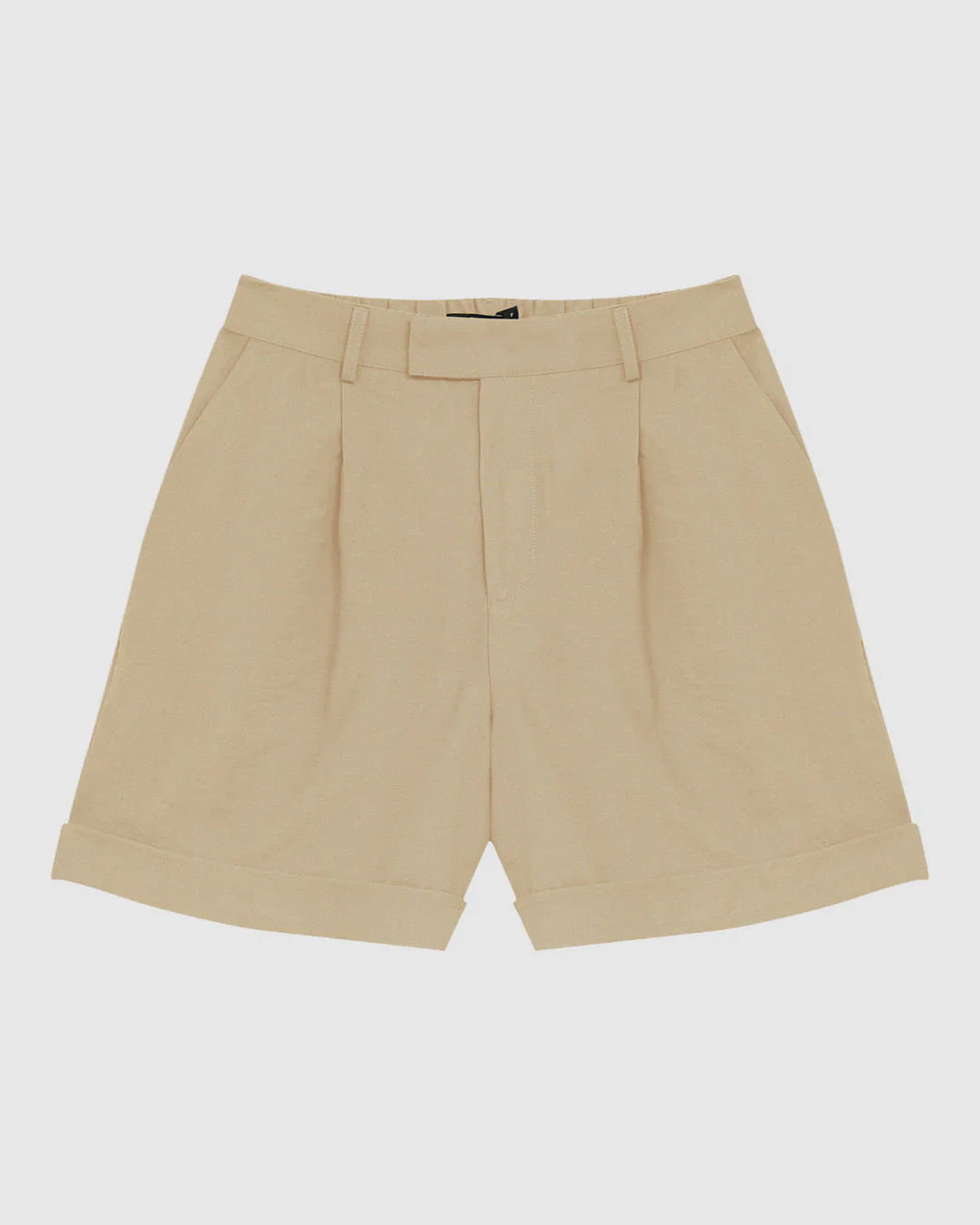 Shorts Feminino Alfaiataria Detalhe Pregas Viscose Sarjada - ENFIM