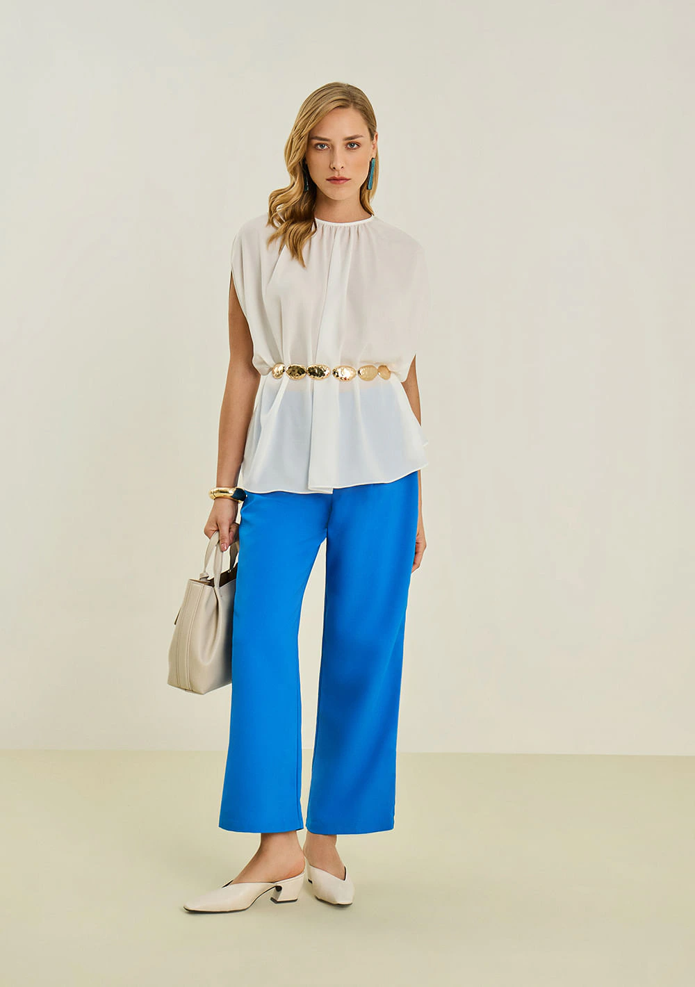 Calça Maria.Valentina Reta Alta Azul