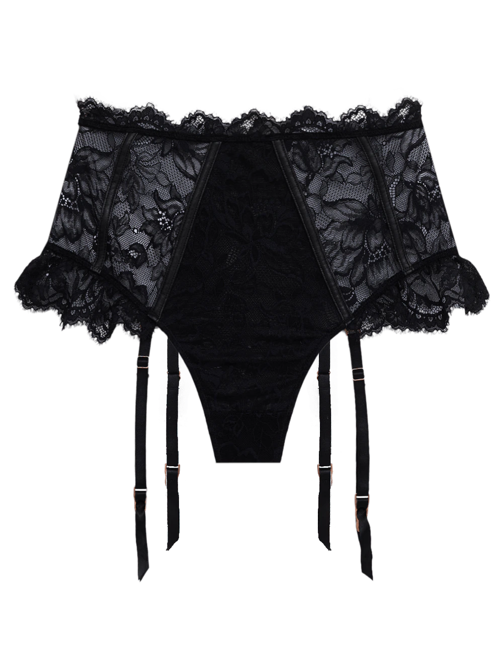 Calcinha Hot Pant Fio Renda Burn Preto
