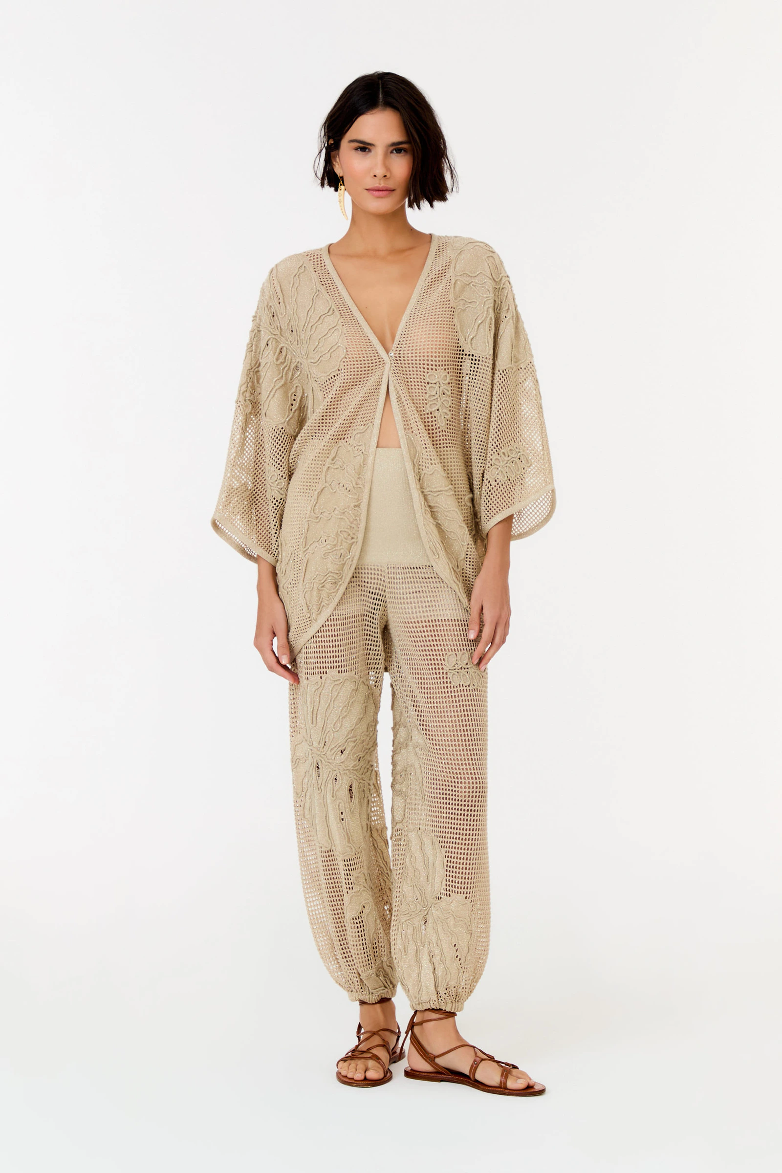 Calça Tricot Aladim Bordado Corneli
