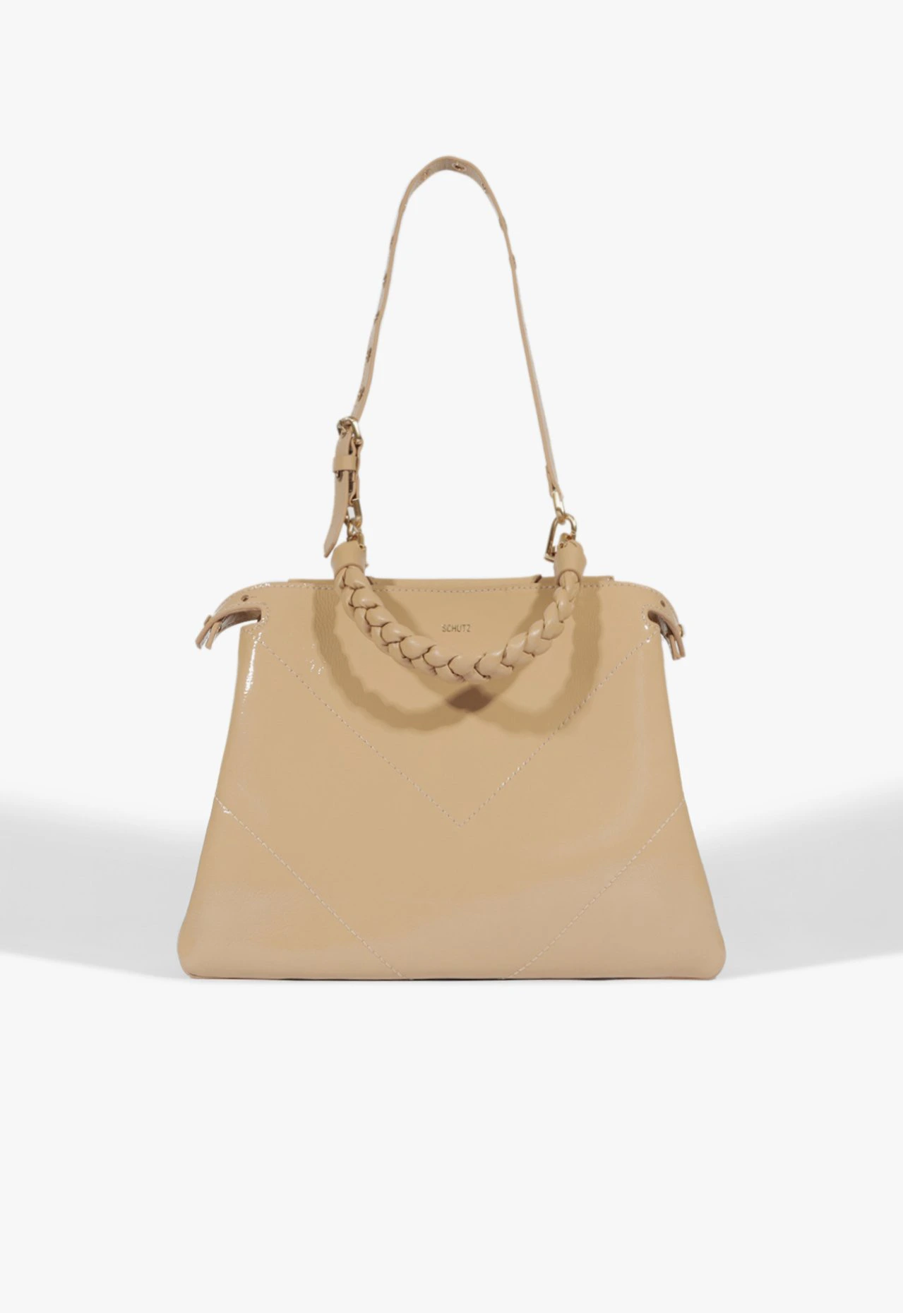 Bolsa Tote Flare Couro Bege
