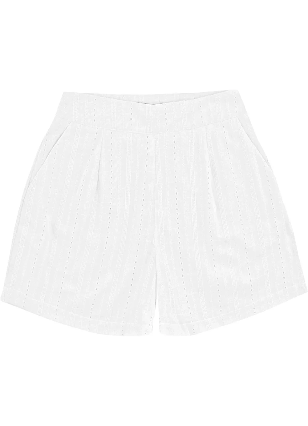 Malwee - Shorts Alfaiaria em Laíse Branco