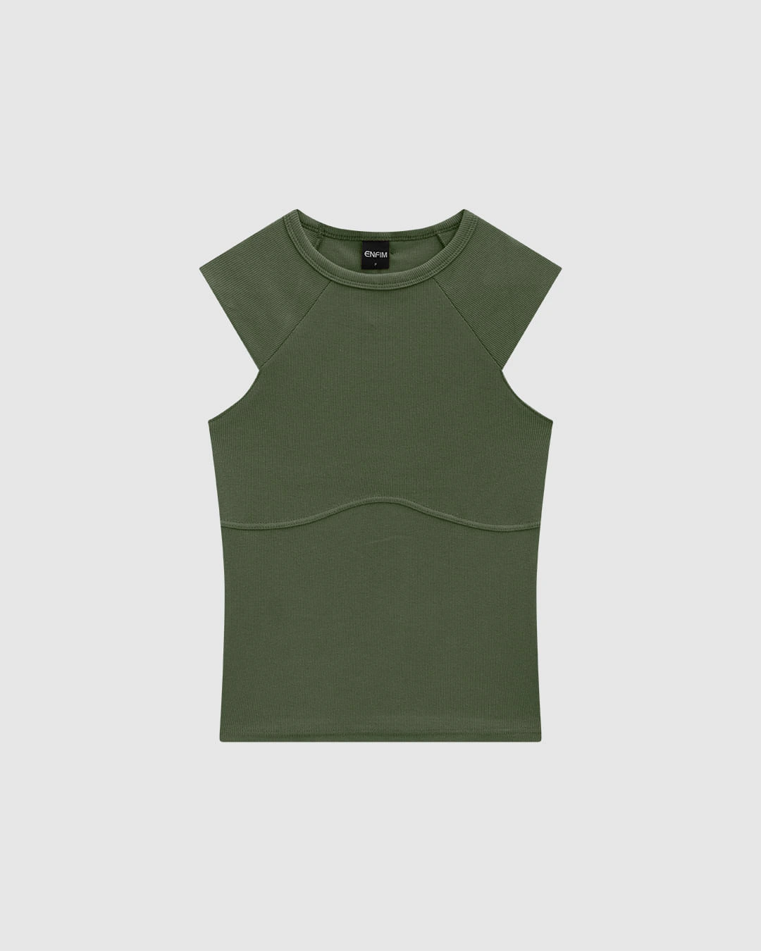 Blusa Justa Feminina Cava Raglan Em Ribana - ENFIM