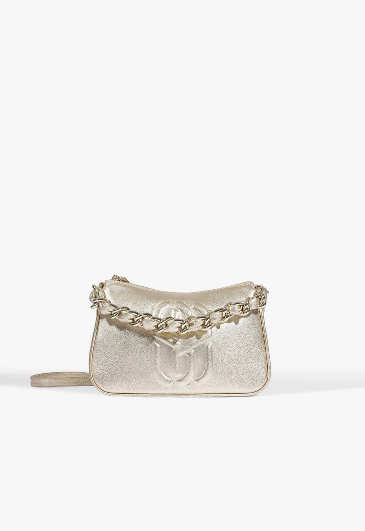 Bolsa Tiracolo Daphne Pequena Couro Dourada