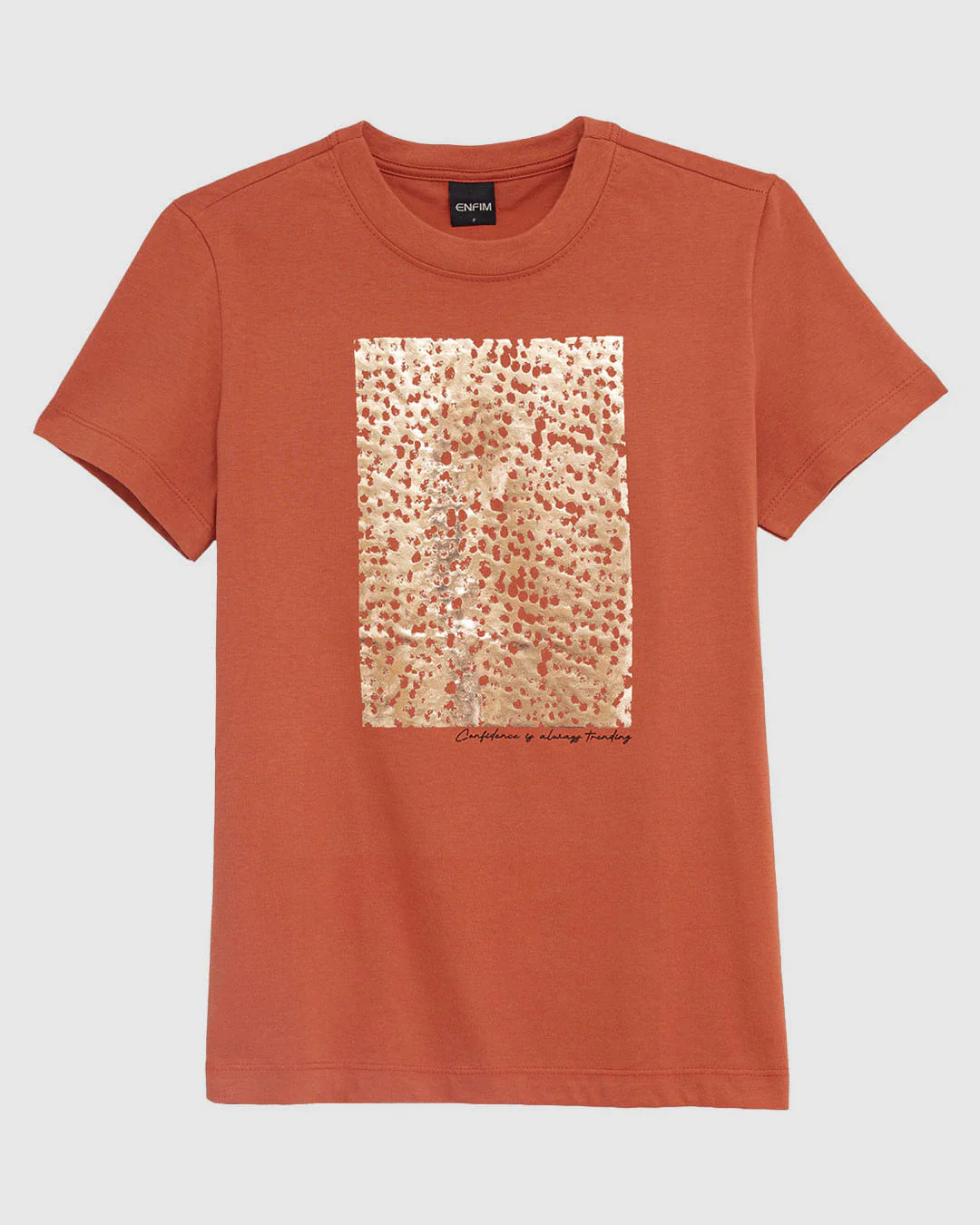 Camiseta Feminina Slim Confidence Is Always Trending Em Algodão - ENFIM