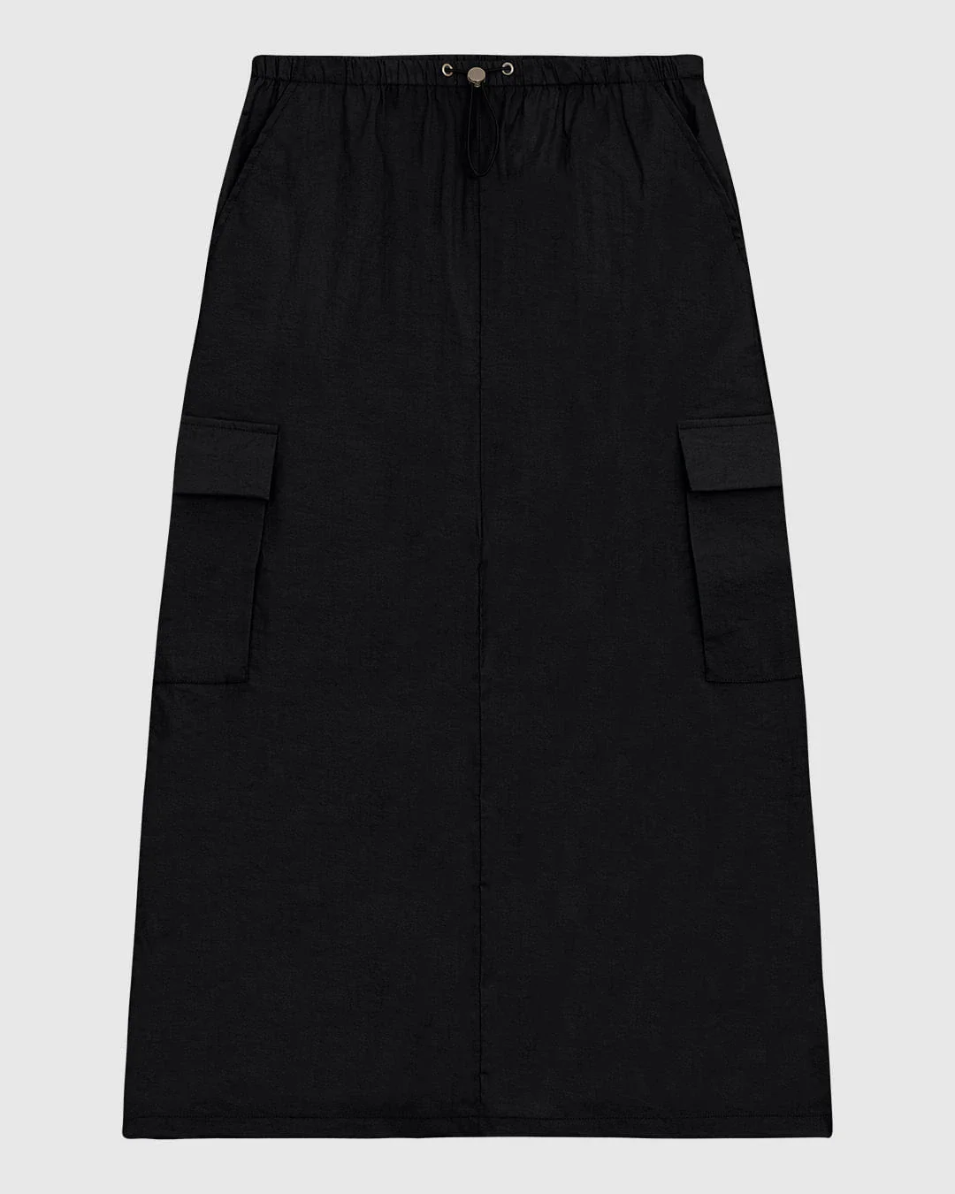 Saia Midi Feminina Bolso Cargo Fenda Costas Em Viscose Texturizada - ENFIM