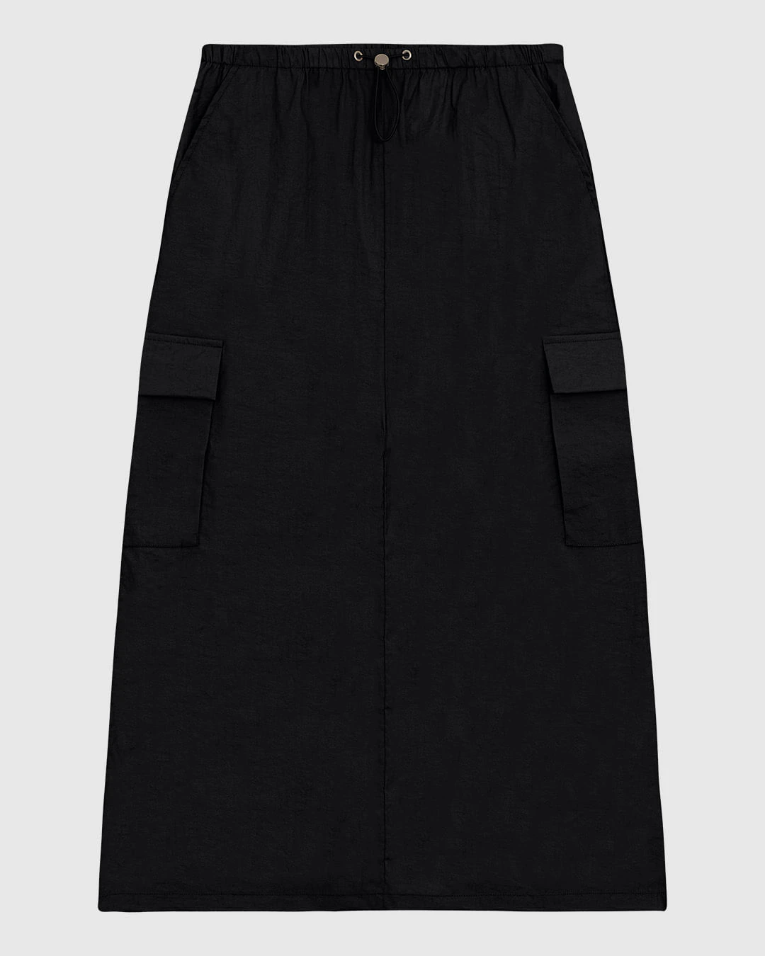 Saia Midi Feminina Bolso Cargo Fenda Costas Em Viscose Texturizada - ENFIM
